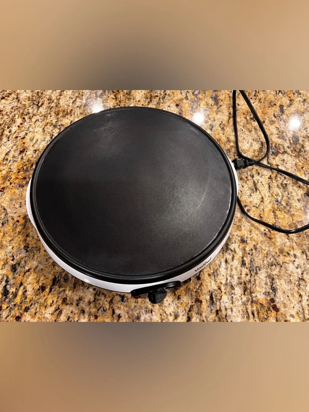VonShef Electric Crepe Maker 12 inch White